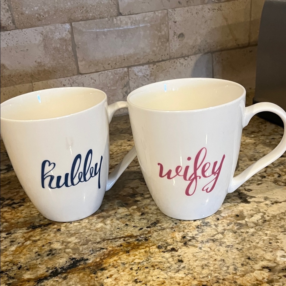 Hubby Wifey Coffee Mug Set Pfaltzgraff